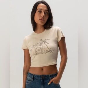 NWT - ROXY All Day Womens Baby Tee - Size XS